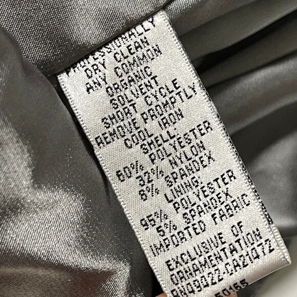 Y2K Jessica McClintocks Cocktail Dress Size 6 Petite Silver Studded HOCO Prom - Picture 6 of 7